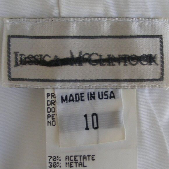 JESSICA McCLINTOCK Gown/Dress, XS/S, Silver Lame, Halter, Embellished Bustline - Picture 13 of 14